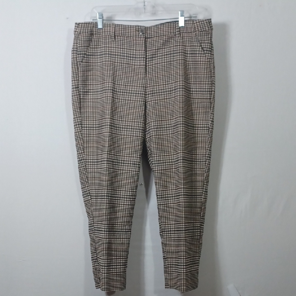 Maurices Black & Tan Checkered Dress Pants